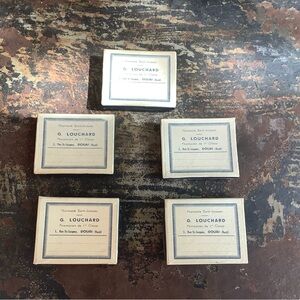 Set of Five Vintage French Paper Pharmacy Boxes